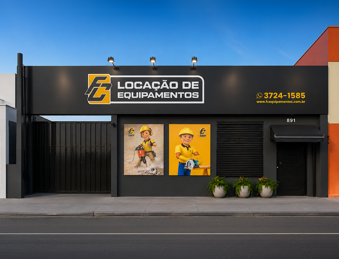 Fachada da loja FC Equipamentos
